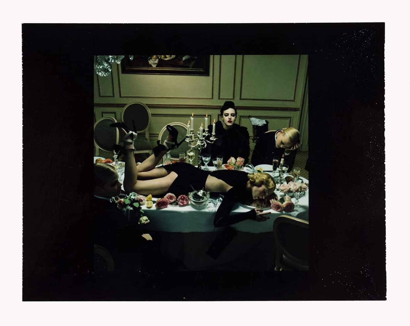 Miles Aldridge - Dinner Party - study XVI. Huxley-Parlour Gallery, 3-5 Swallow St, 45 Maddox St, London.