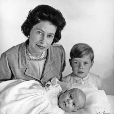 Queen Elizabeth II with Prince Andrew and Prince Edward, May - Huxley ...