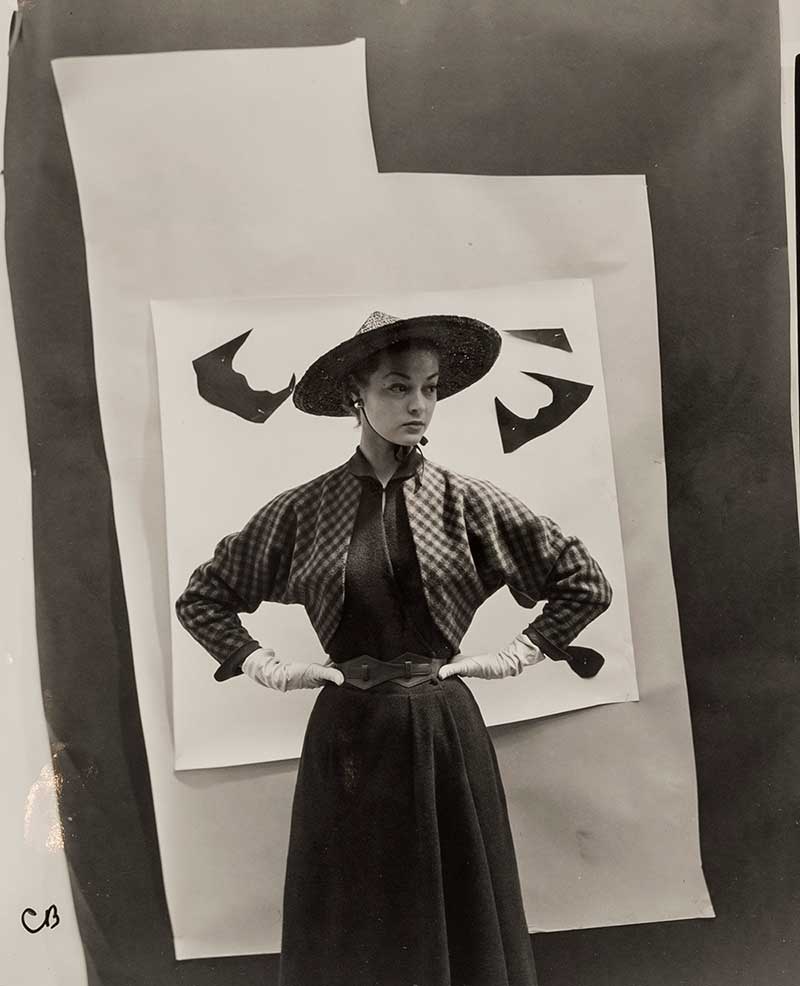 Jean Patchett Against Cutout Backdrop, For ‘Vogue’, 1949