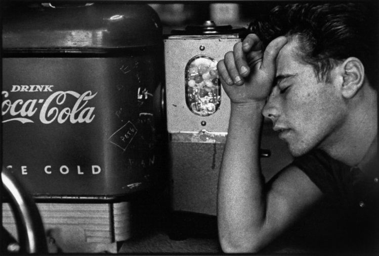 Young-Man-And-Coca-Cola-Machine-1959-by-Bruce-Davidson-C04997