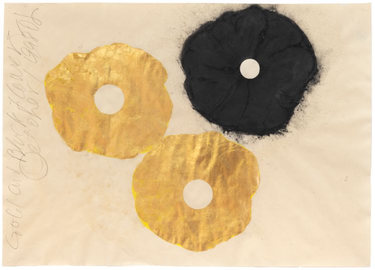 Gold and Black Flower, 1 September 1998 Donald Sultan