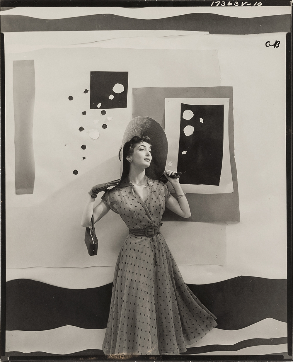 Carmen Dell’Orefice With Cutout Backdrop, For ‘Vogue’, 1949