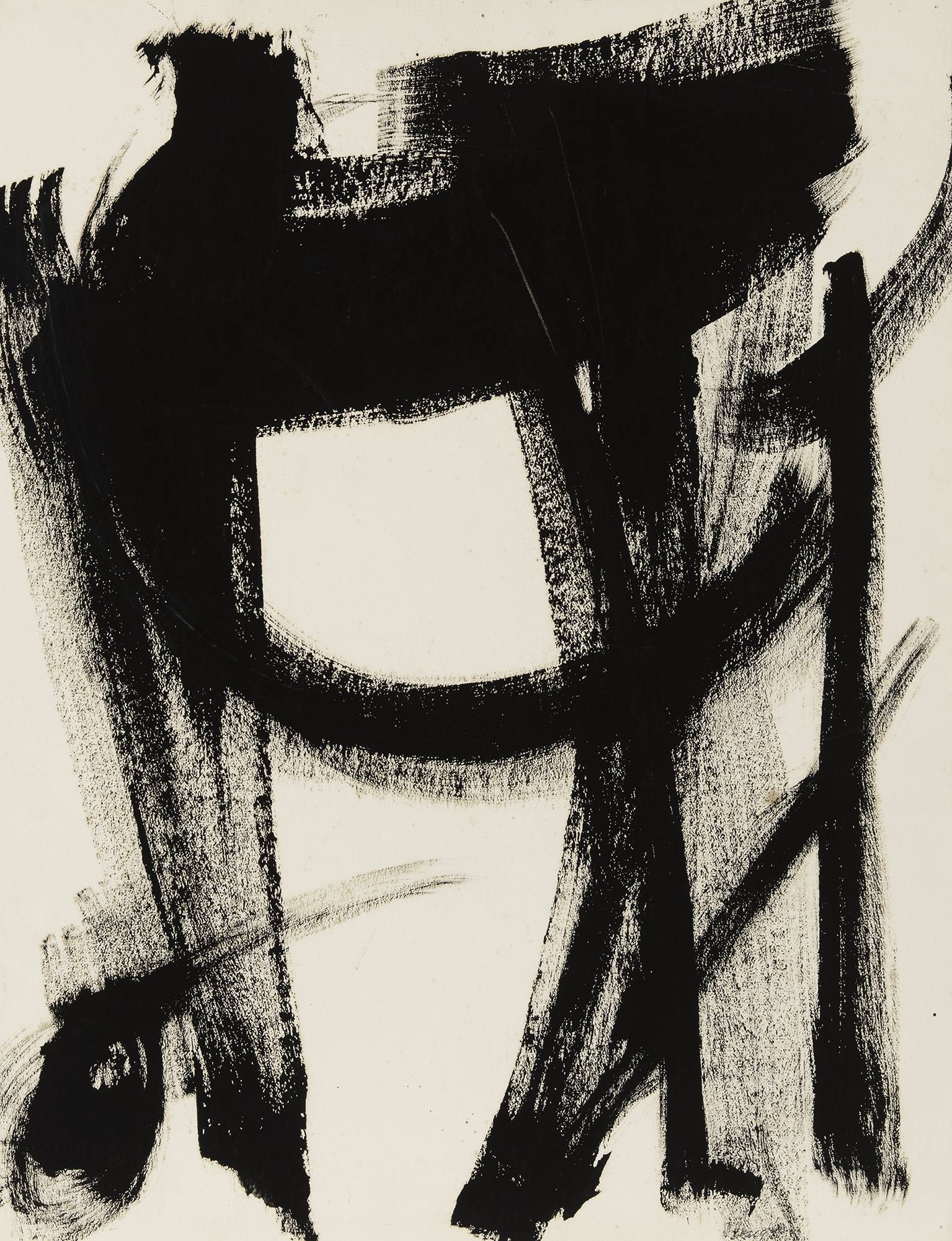 Untitled (Black Lines and Curve), c. 1960 Dusti Bongé