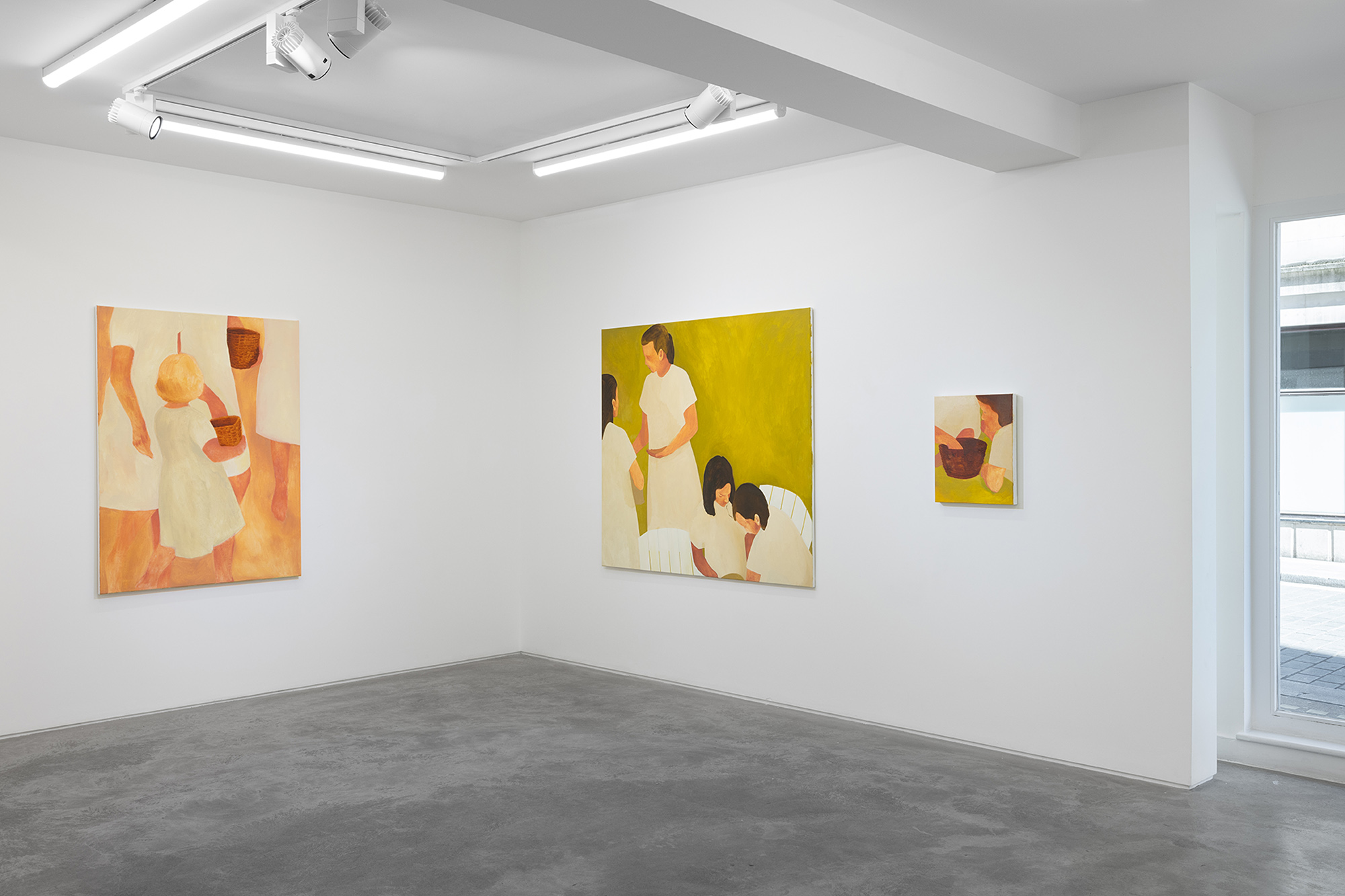 View of Catherine Repko's solo exhibition 'Gatherer' at Huxley-Parlour Gallery, 3-5 Swallow Street, W1B 4DE.