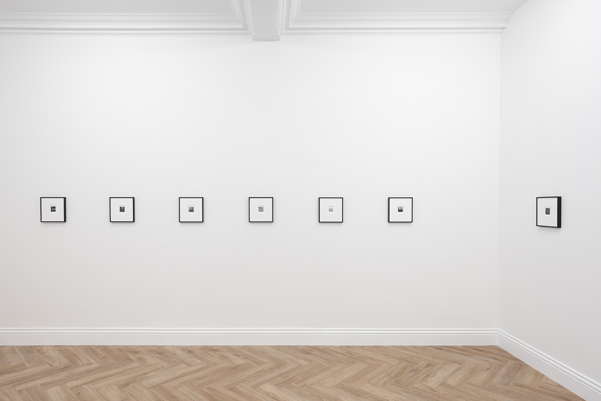 The view of the gallery space at Huxley-Parlour Gallery's exhibition of Dora Maar's photography at 45 Maddox Street, W1S 2PE.