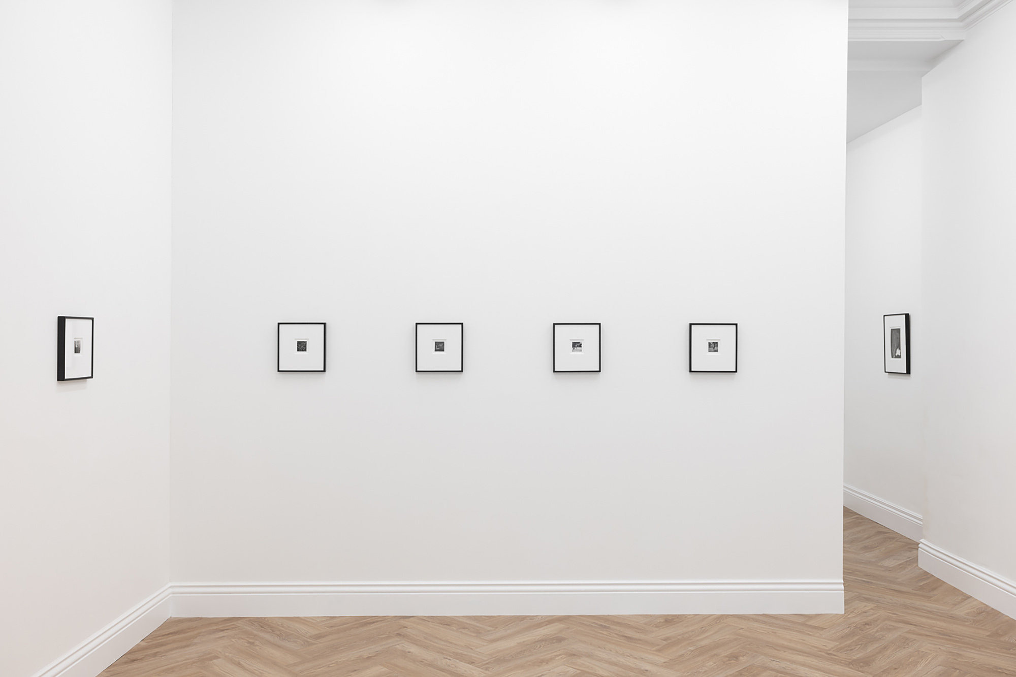 The view of the gallery space at Huxley-Parlour Gallery's exhibition of Dora Maar's photography at 45 Maddox Street, W1S 2PE.