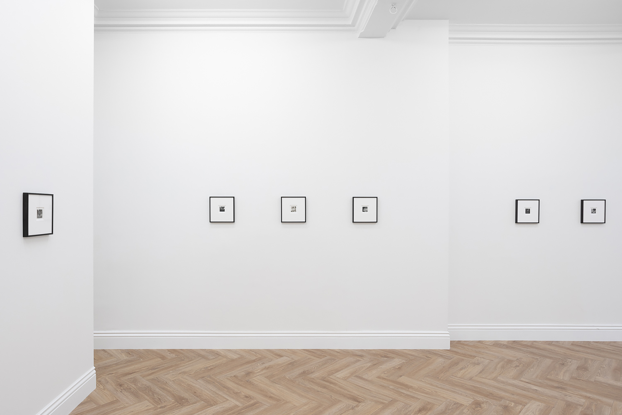 The view of the gallery space at Huxley-Parlour Gallery's exhibition of Dora Maar's photography at 45 Maddox Street, W1S 2PE.