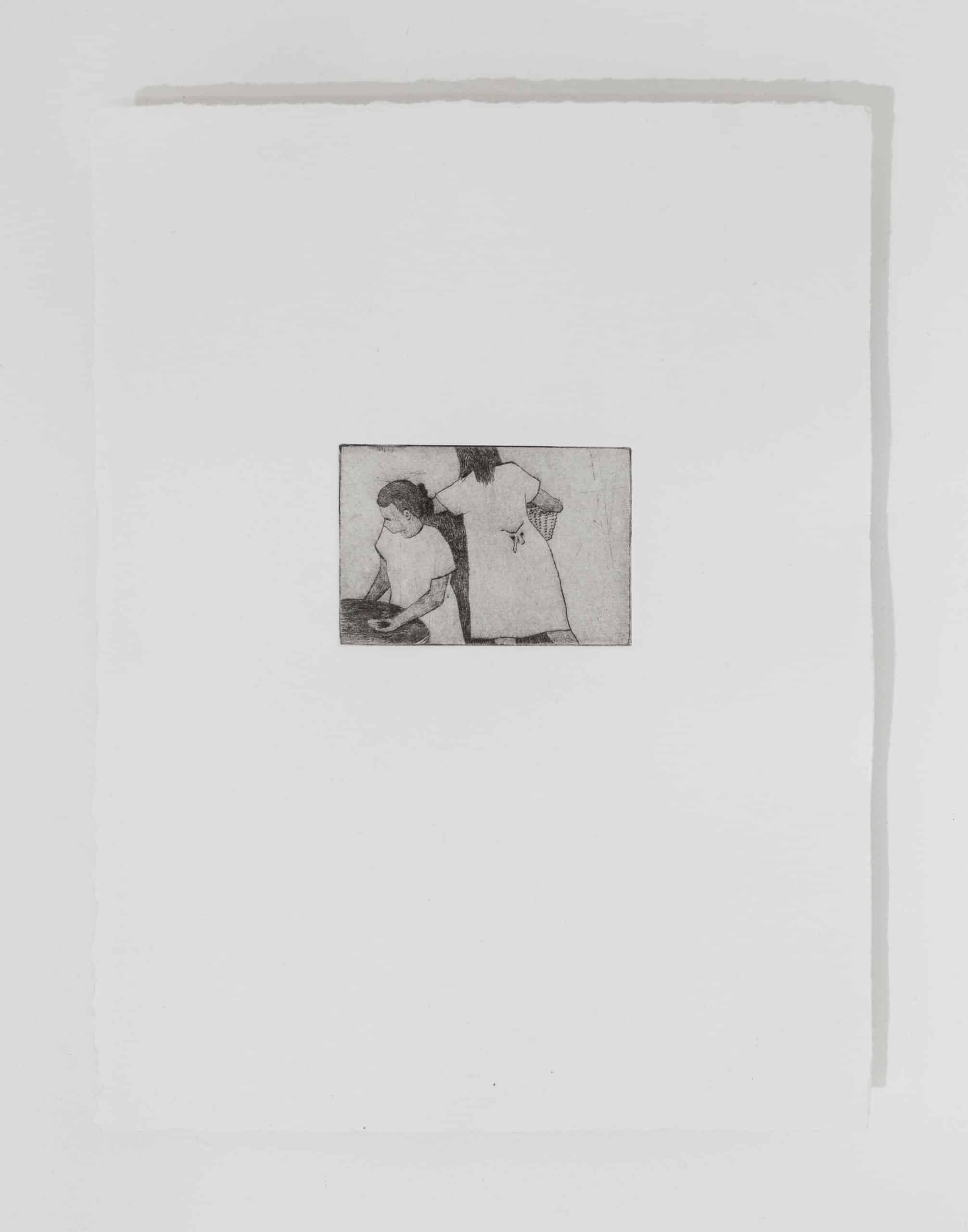 Holy Moments etching by Catherine Repko, Huxley-Parlour Gallery, 3-5 Swallow Street, London, W1B 4DE