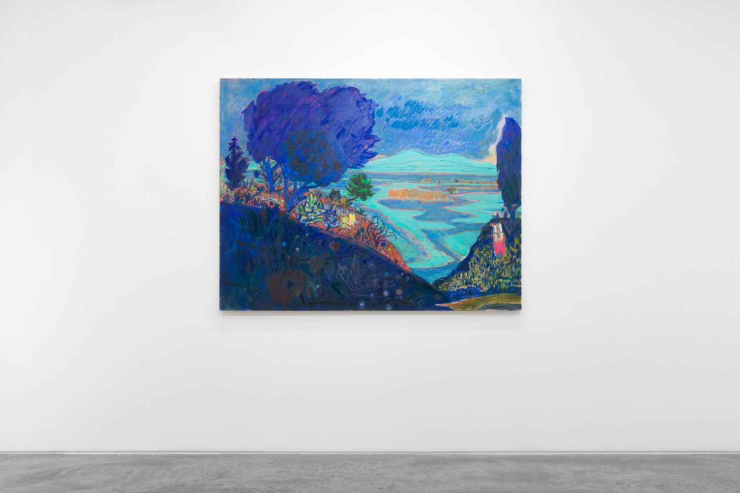 Tivoli Bay, Lisa Sanditz, Evergreen 2023. Huxley-Parlour Gallery, 3–5 Swallow St, London, W1B 4DE.