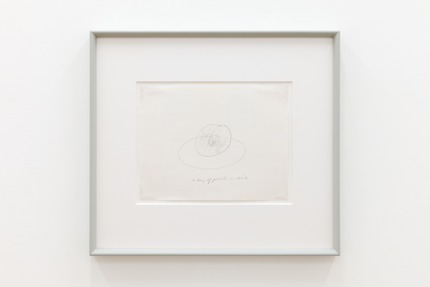 X-Ray of Peach in Dish, William Wegman, Drawing by Artist. Huxley-Parlour Gallery, 45 Maddox Street London, W1S 2PE.