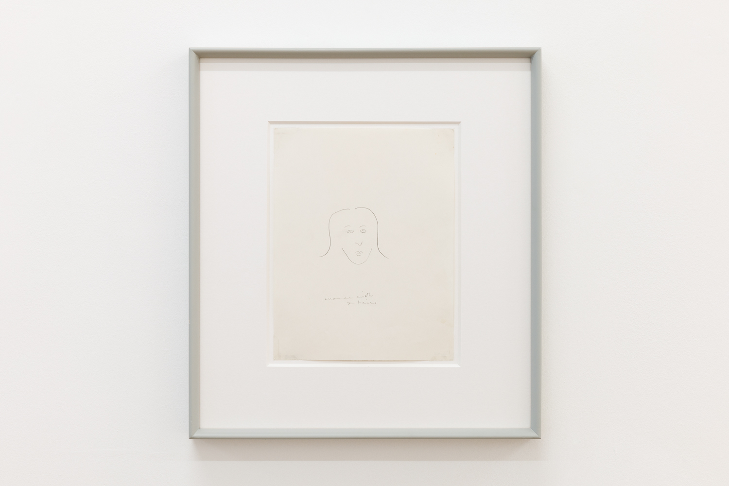 Woman with Two Hairs, William Wegman, Drawing by Artist. Huxley-Parlour Gallery, 45 Maddox Street London, W1S 2PE.