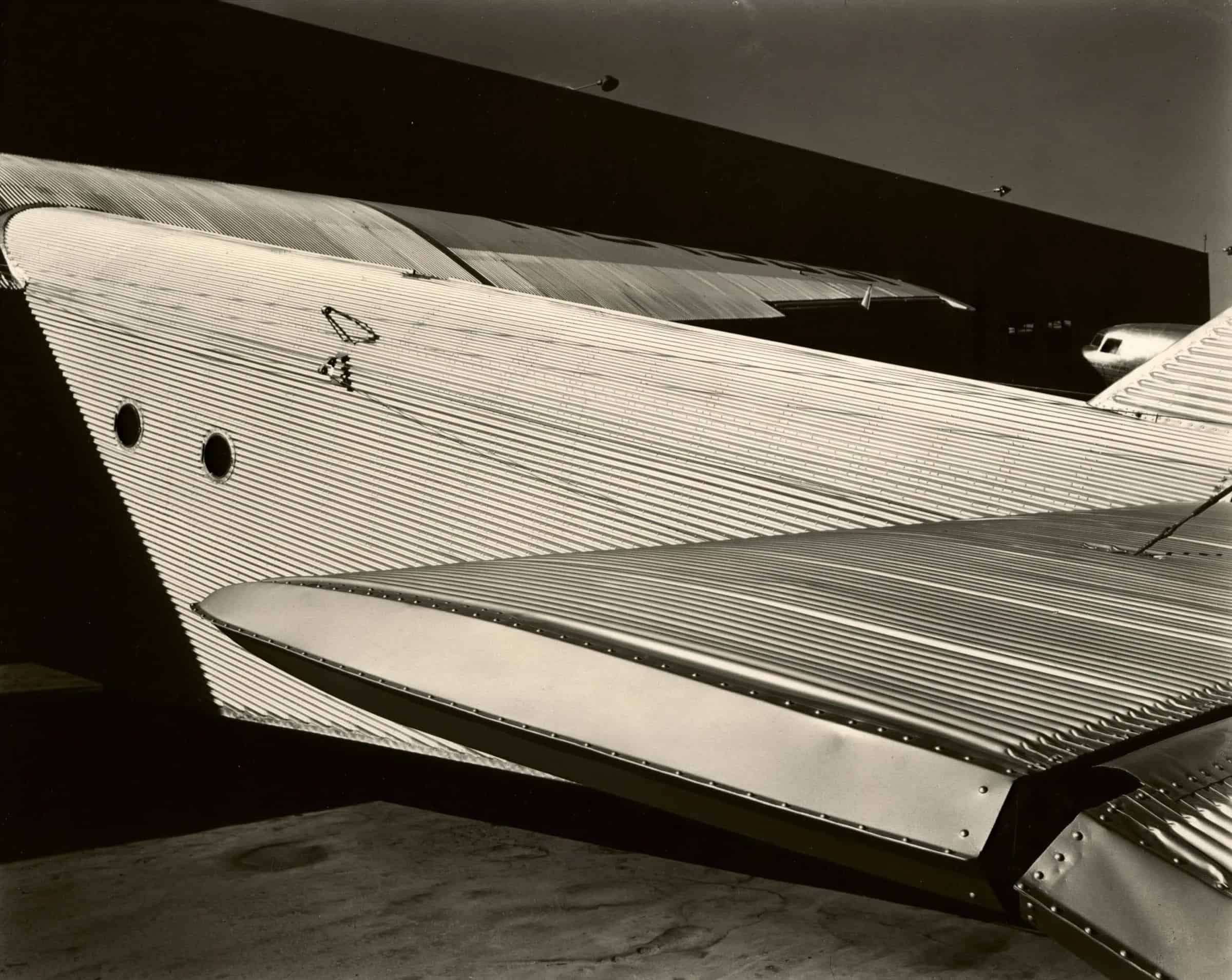 Brett Weston, Ford Tri Motor Plane, 1944. Modern Objects, Huxley-Parlour Gallery, 3–5 Swallow St, London, W1B 4DE.