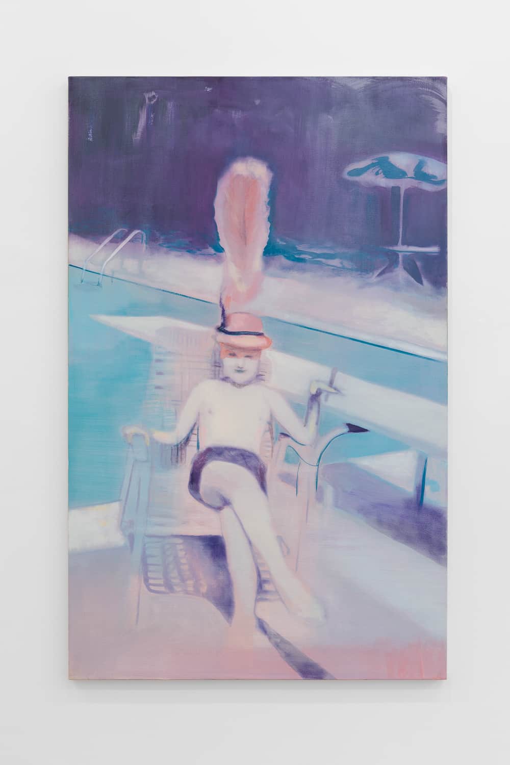 Kate Gottgens, Little White Cat, 2023, Oil on Canvas, framed