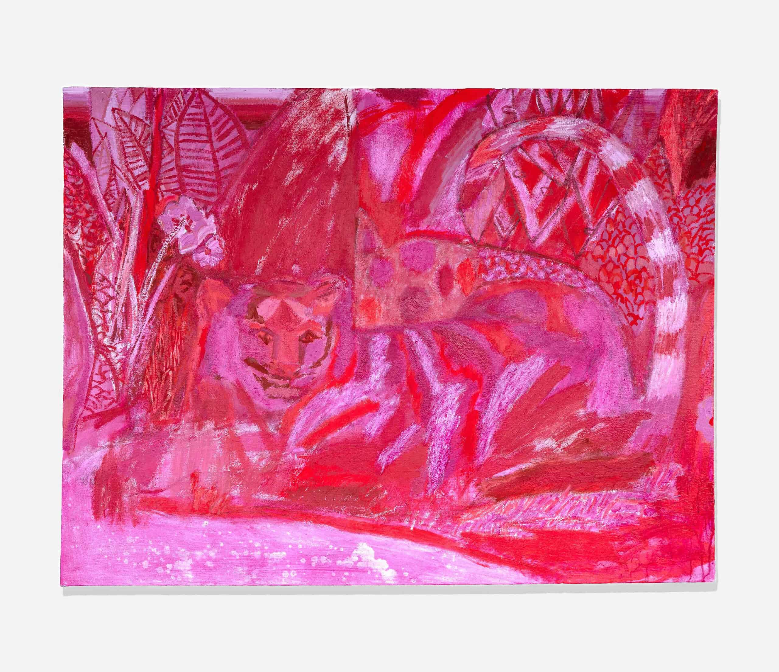 Lisa Sandtiz, Pink Tiger 3, 2023, Acrylic and flashe on canvas