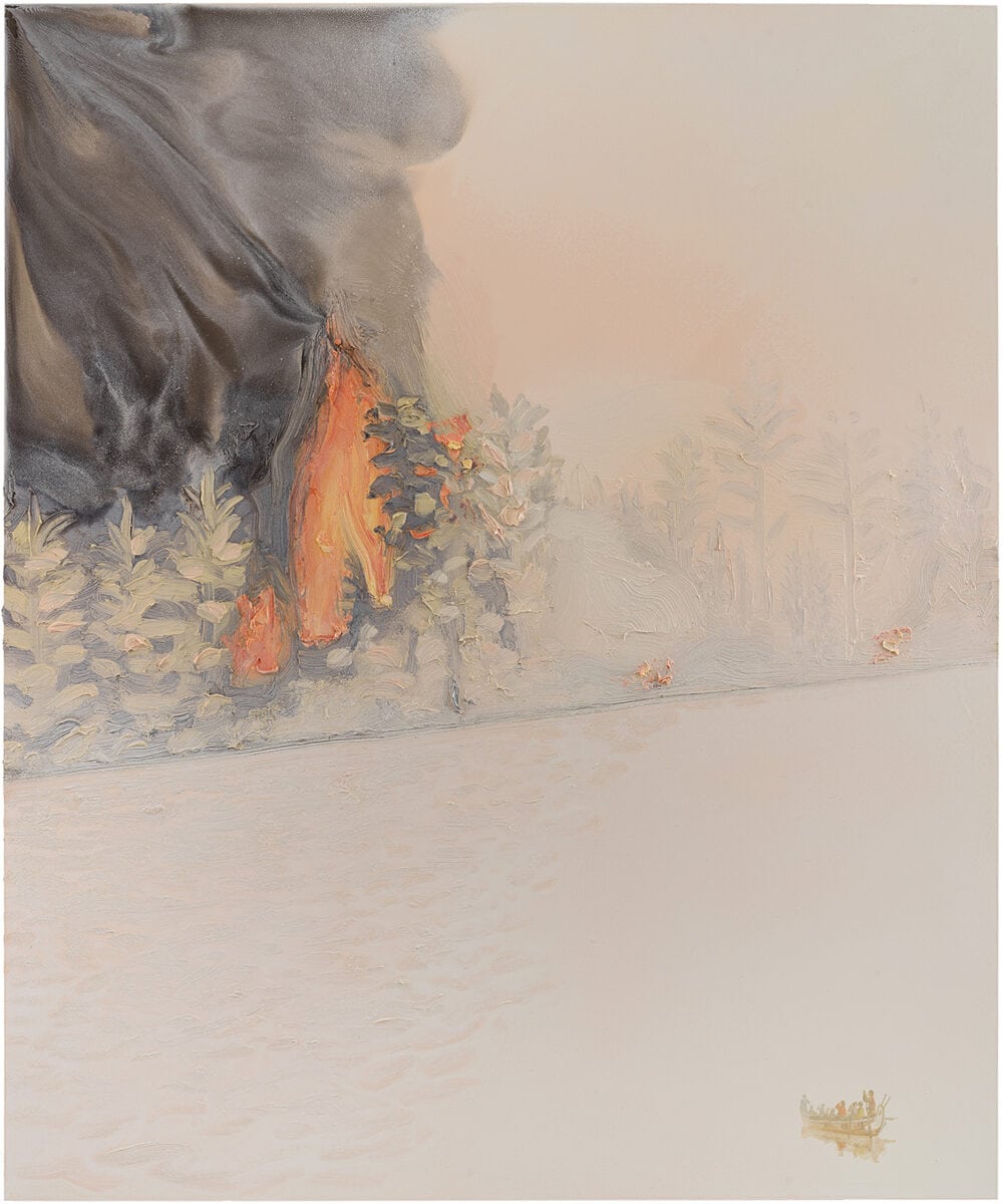 Canoes in the Fog, Lake Superior HuxleyParlour Gallery