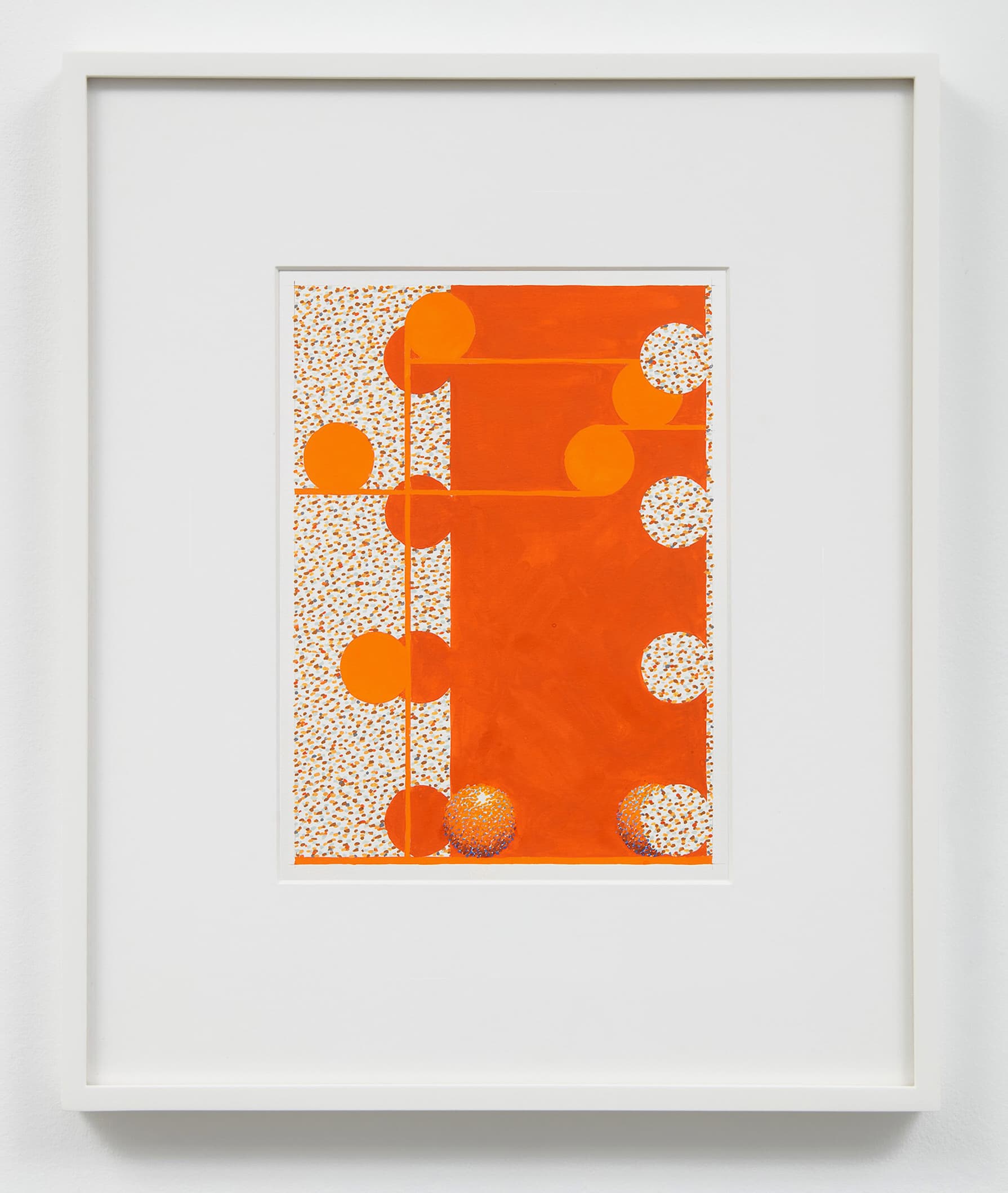 Graham Anderson untitled drawing with rust cutout, 2023, framed