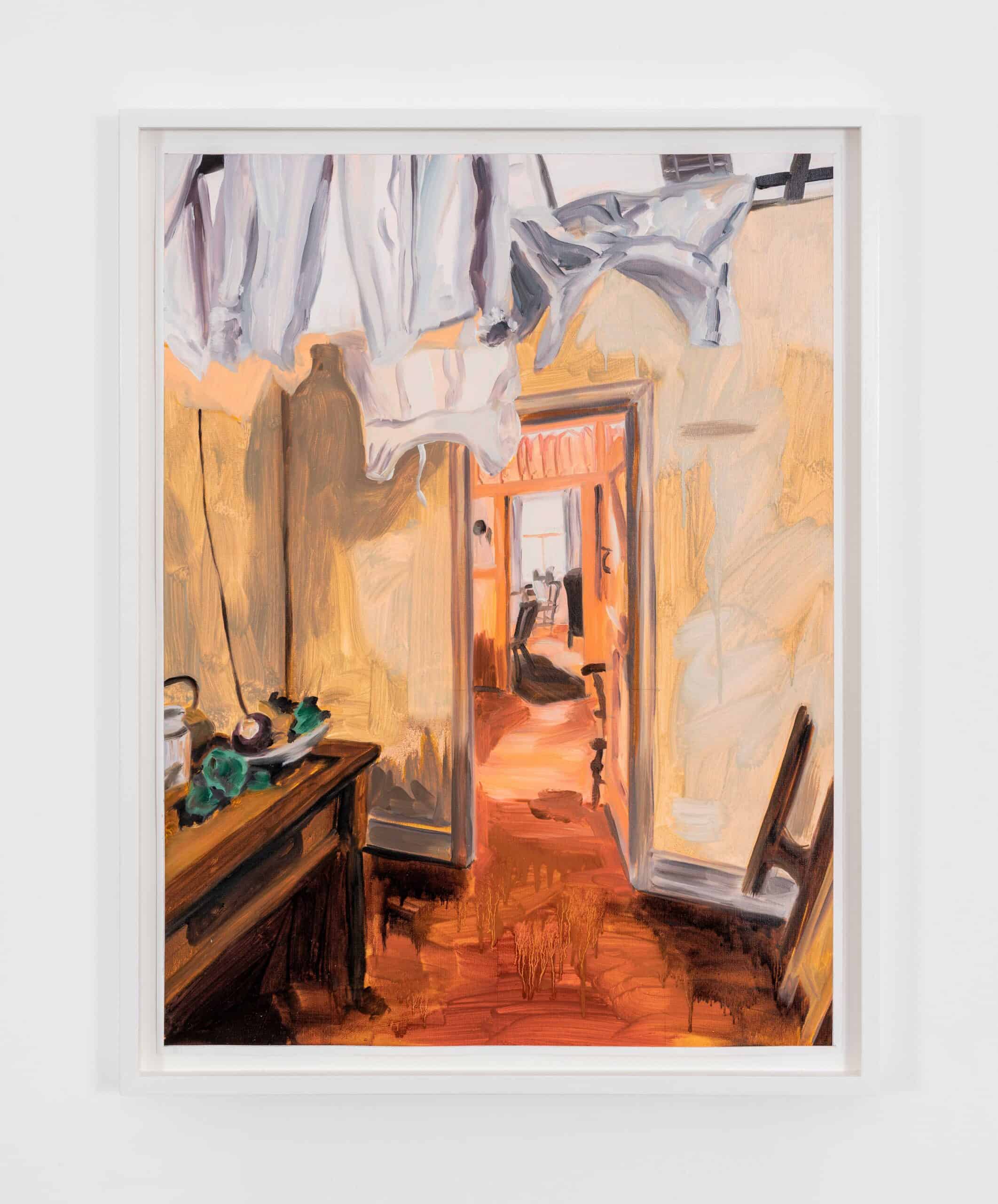 Anna Freeman Bentley, Study for this far but no further, 2022, oil on paper, Time + Place, Huxley-Parlour, 3-5 Swallow Street, March - April 2024