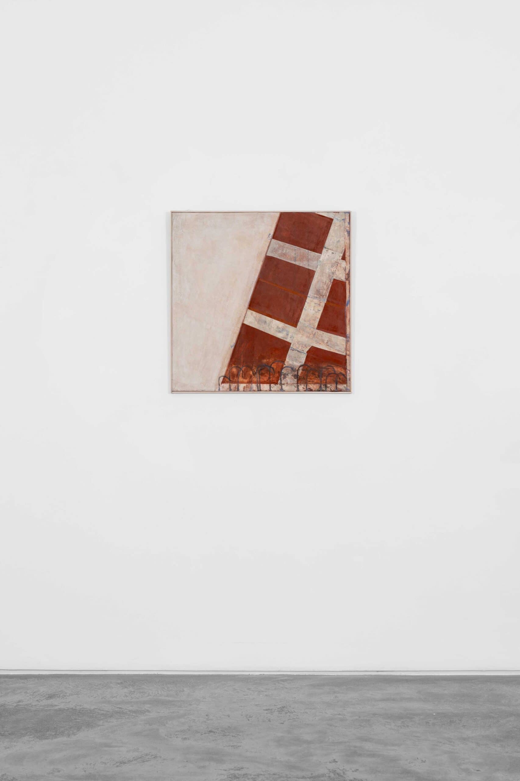 Prunella Clough, Oblique I, 1978, oil on canvas, Time + Place, Huxley-Parlour Gallery, 3-5 Swallow Street, March - April 2024