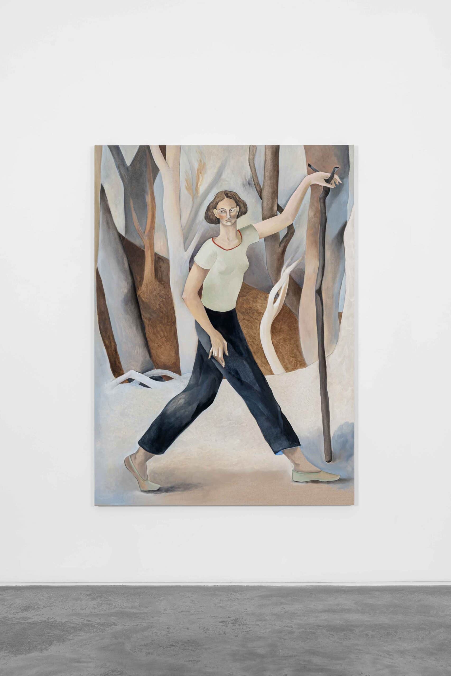 Raphael Barratt, Twilight Pilgrim, 2024, oil on canvas, Miart, Huxley-Parlour gallery