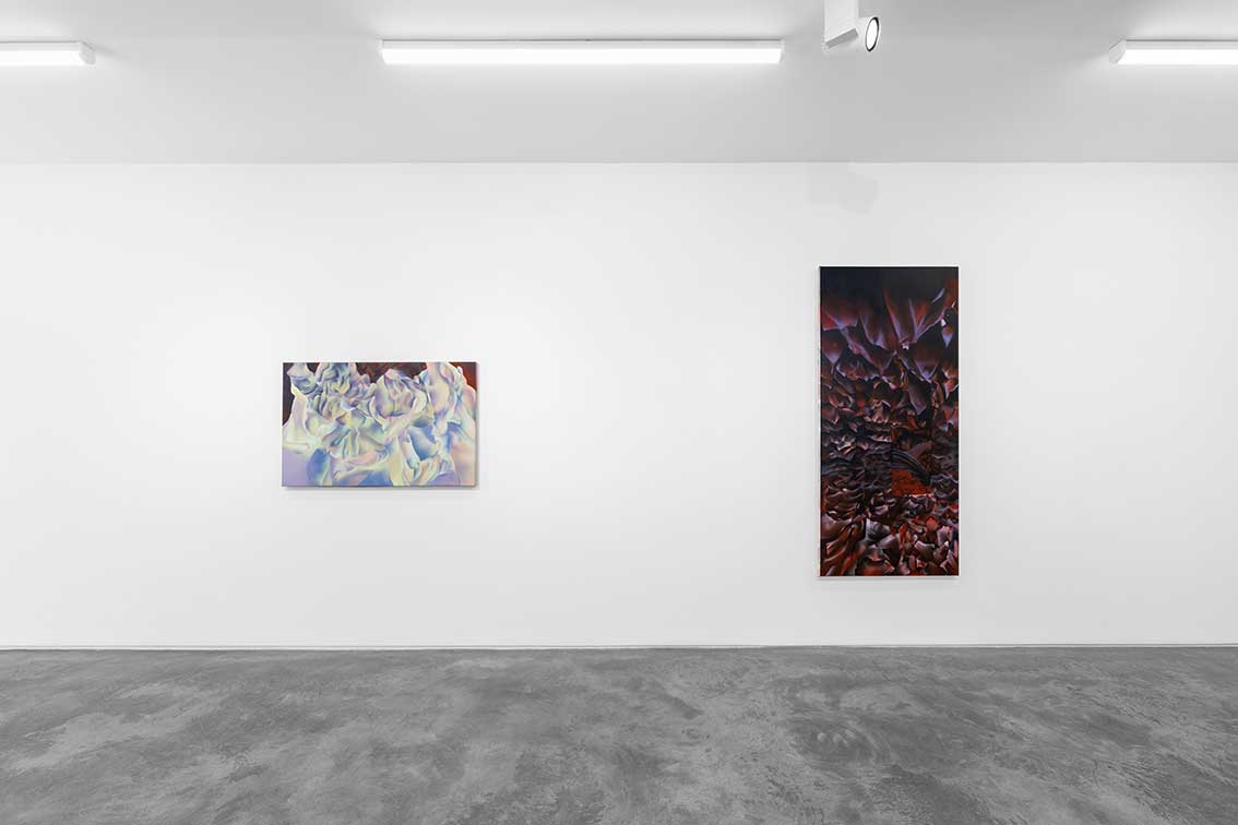 Bethany Hadfield, Billboards and Talismans exhibition installation view, Huxley-Parlour, London on Swallow Street