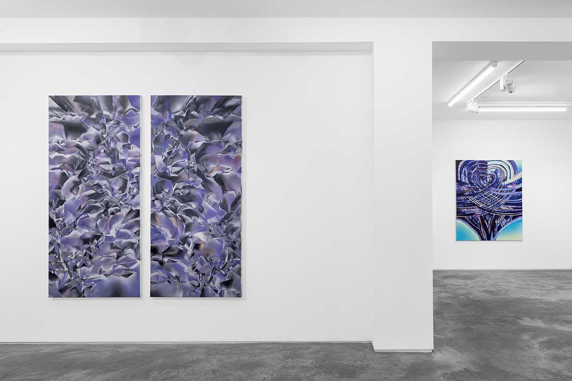 Bethany Hadfield, Billboards and Talismans exhibition installation view, Huxley-Parlour, London on Swallow Street