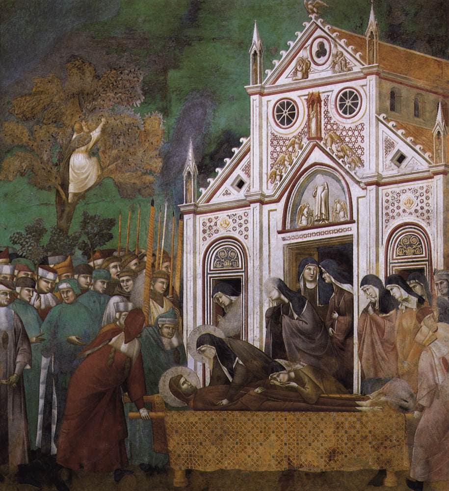 St. Francis Mourned by St. Clare, Giotto, held by Basilica of Saint Francis of Assisi, Assisi, Italy