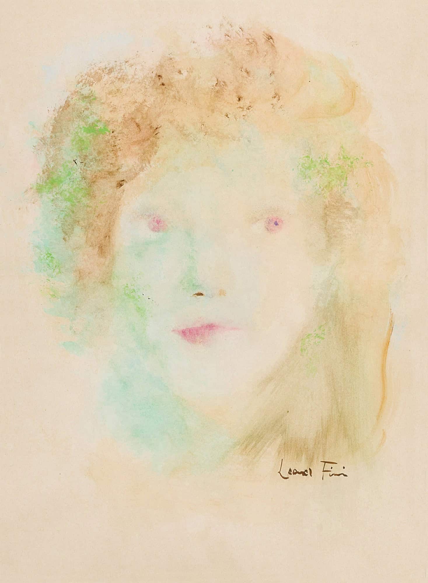 Leonor Fini, Visage Bleu et Vert (Blue and Green Face), c. 1948