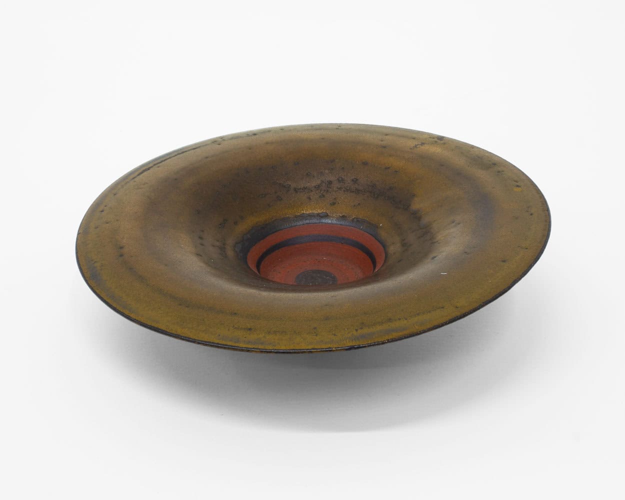 Lucie Rie, Golden Bowl with Terracotta Well, c. 1970, Huxley-Parlour, 25.04–31.05.25