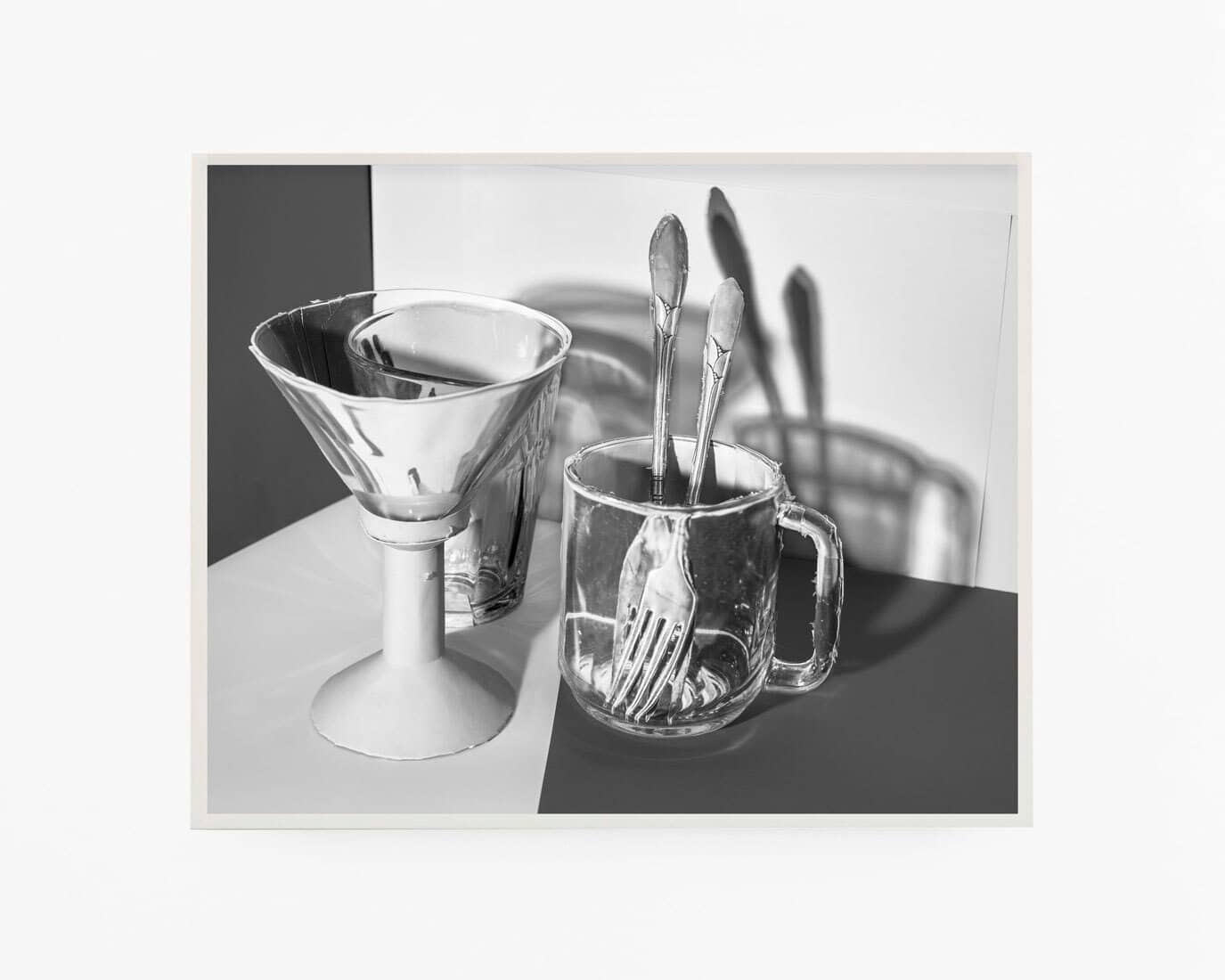 Daniel Gordon, Light Study (Three Glasses and Two Forks), 2025