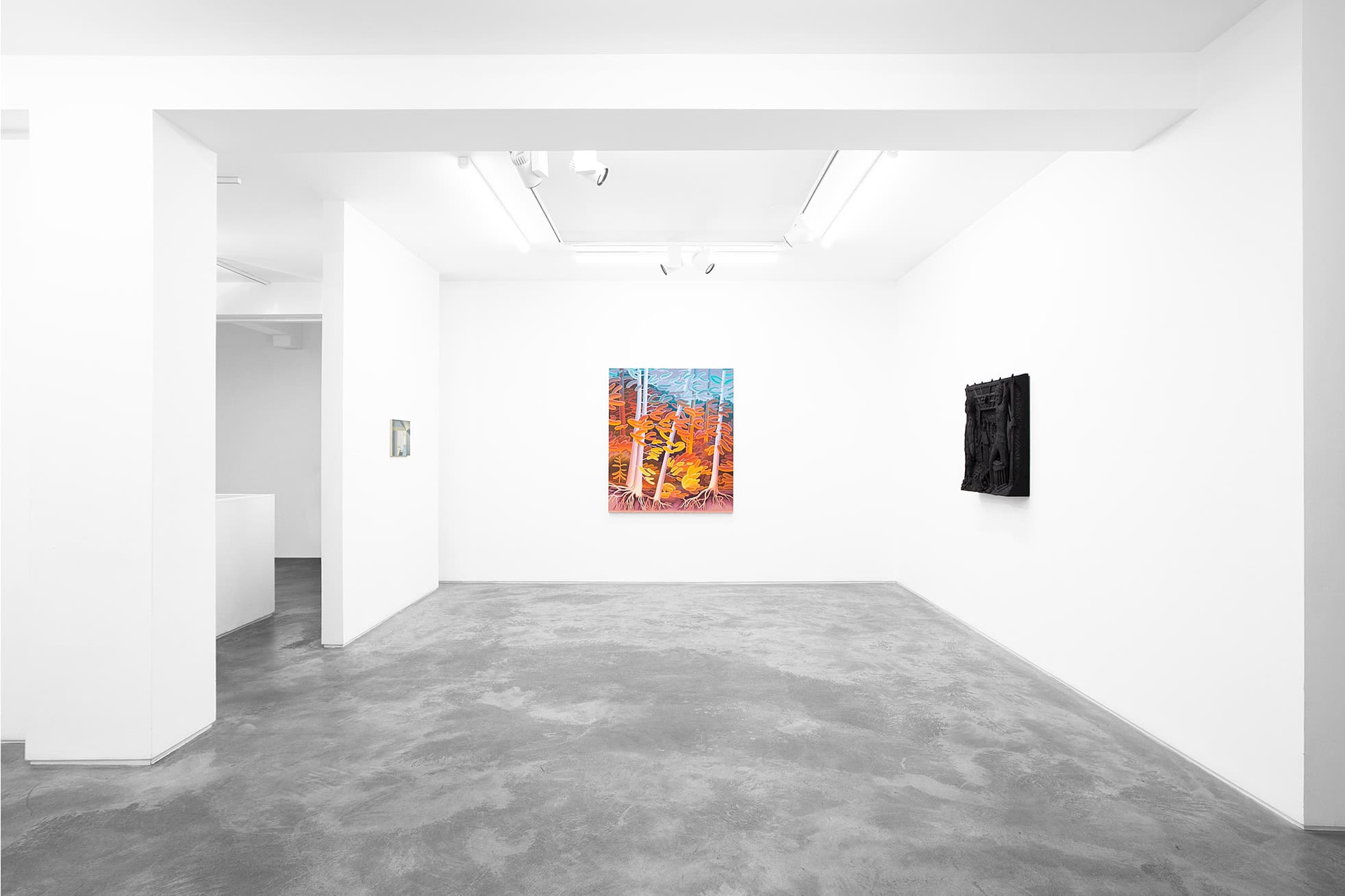 In The American Grain, group exhibition installation view at Huxley-Parlour, London, on Swallow Street.