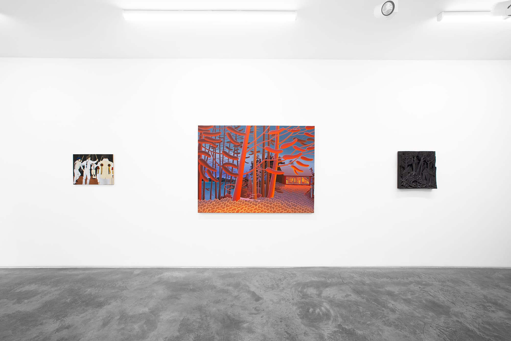 In The American Grain, group exhibition installation view at Huxley-Parlour, London, on Swallow Street.