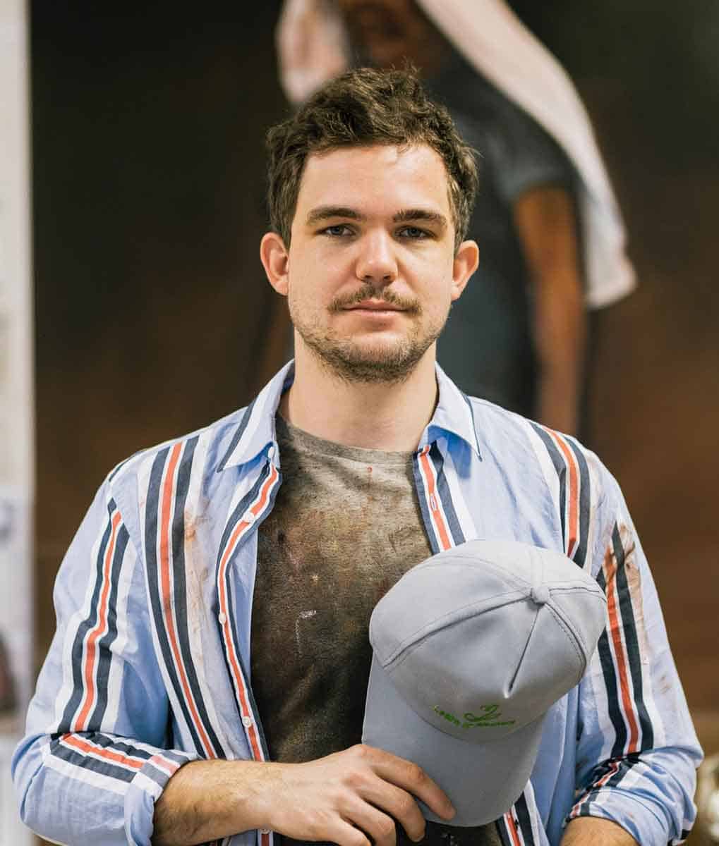 Ruben Müller in his studio