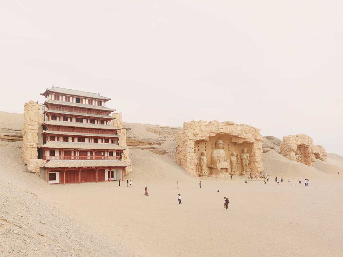 Zhang Kechun, Film City in the Desert, 2025 from ‘The Yellow Desert’, Huxley-Parlour Maddox Street, 30 Jan-28 Feb 2026