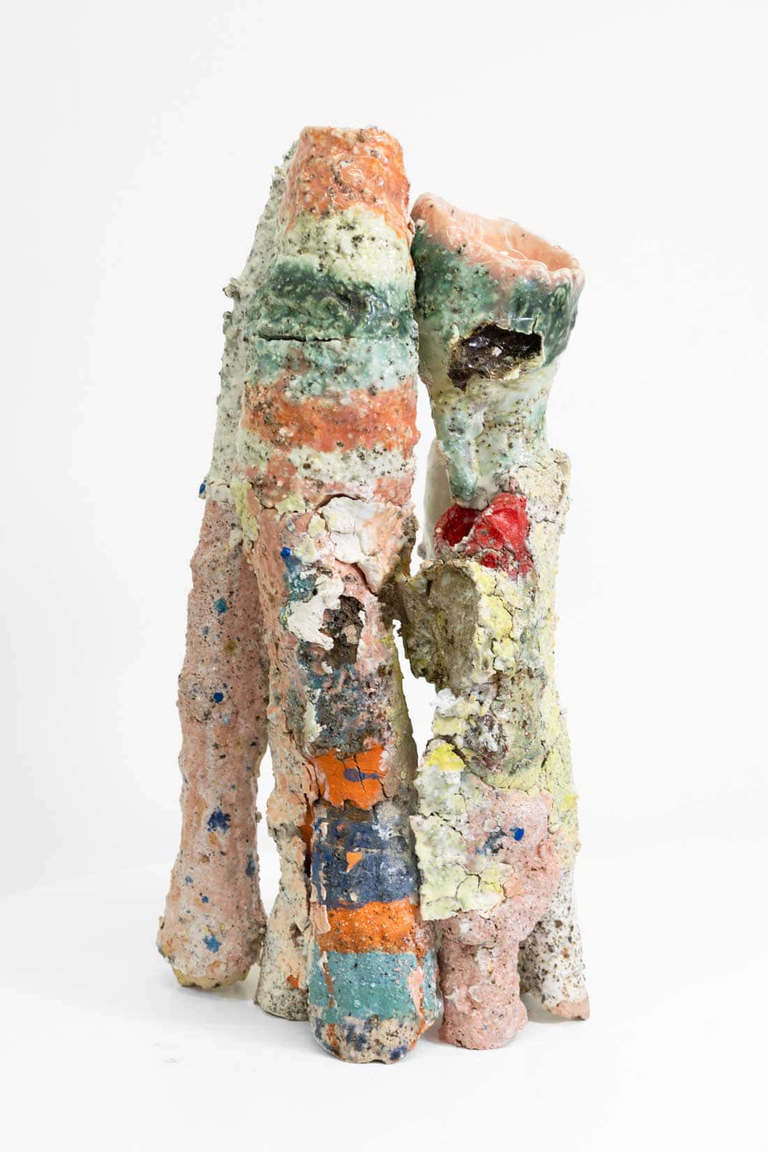 Aneta Regel, Landscape, 2025, Porcelain, stoneware clay, glaze, slip, mixed media, rocks, 19 3_4 x 11 1_2 x 9 3_4 inches, Huxley-Parlour