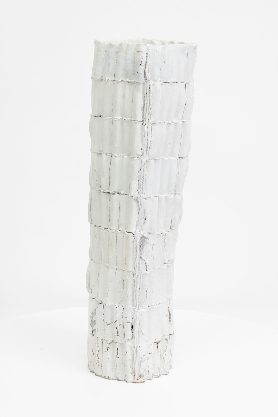 Dean Hollowood, Column IV, 2025, Glazed, laminated stoneware, 19 x 6 x 6 inches, Huxley-Parlour