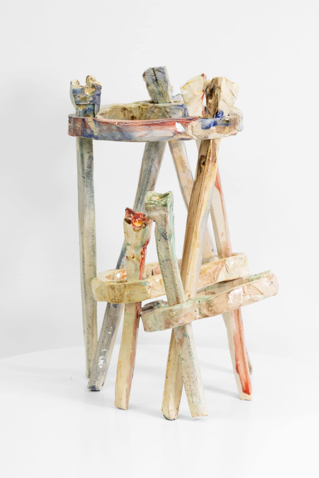 Dean Hollowood, Contort Yourself I, 2025, Glazed stoneware, 18 x 16 x 11 inches, Huxley-Parlour