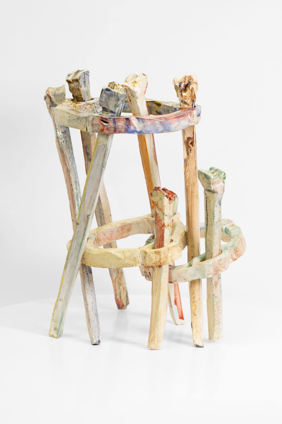 Dean Hollowood, Contort Yourself I, 2025, Glazed stoneware, 18 x 16 x 11 inches, Huxley-Parlour