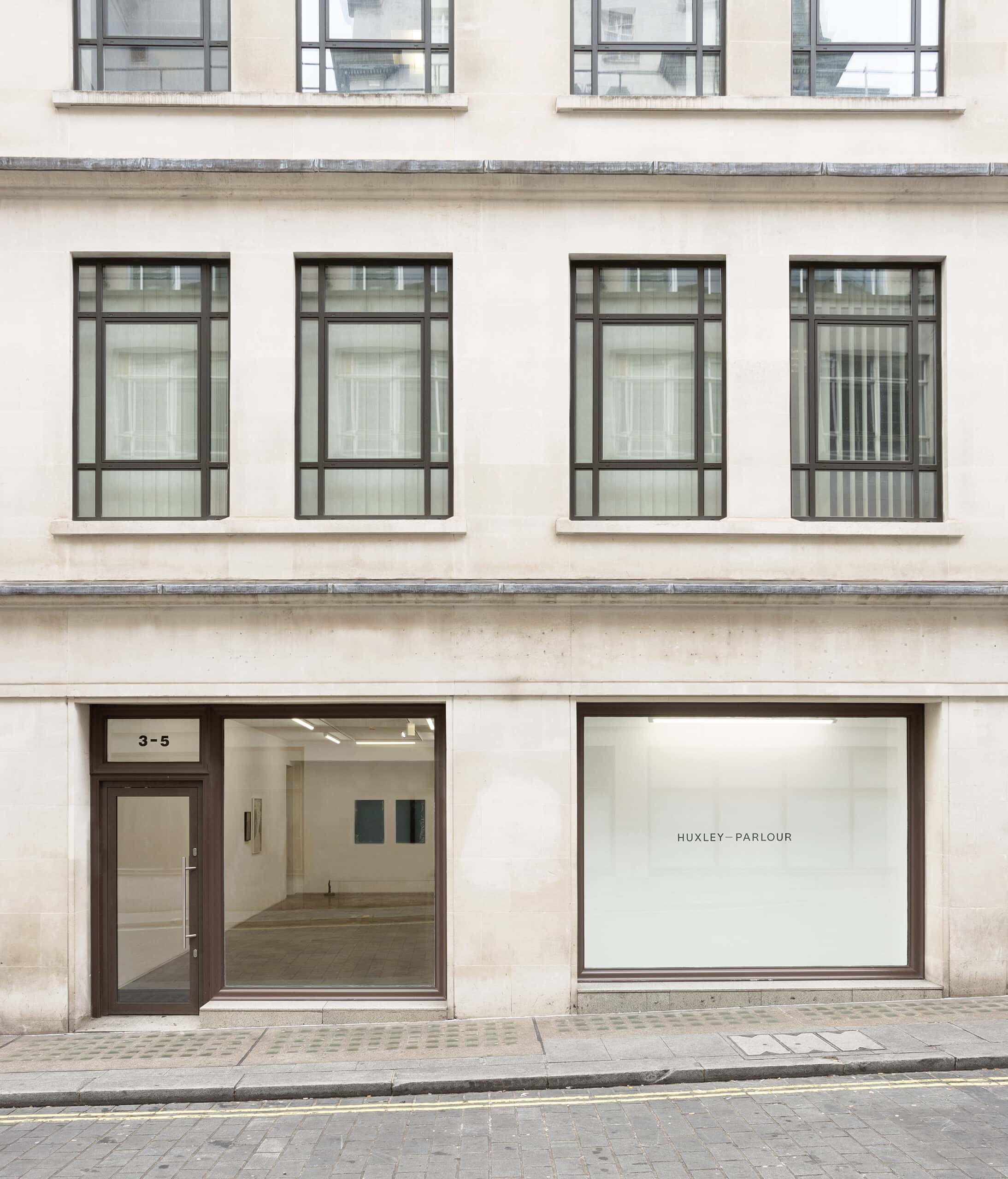 London Gallery Huxley-Parlour Exterior. Huxley-Parlour 3-5 Swallow Street London W1B 4DE, Art Gallery founded by Giles Huxley-Parlour, showing artists including Lisa Sanditz, Daniel Gordon, David Benjamin Sherry, Jem Southam and Catherine Repko