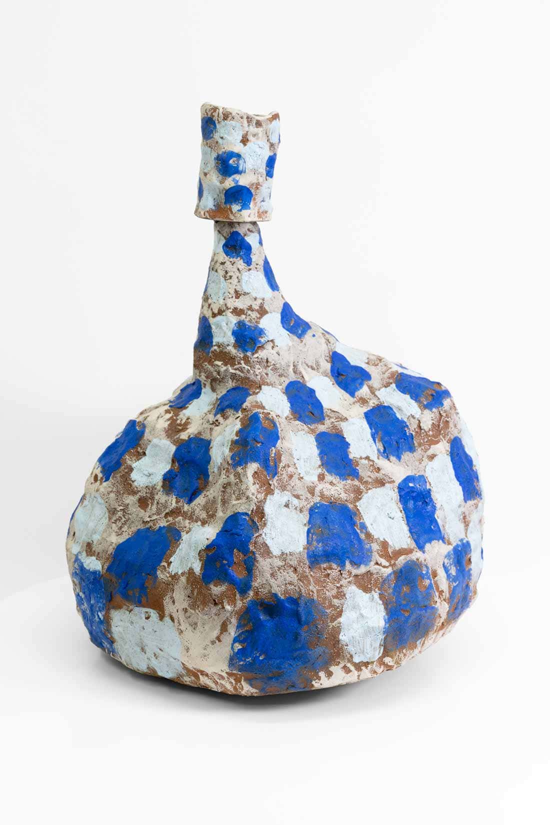 Isis Dove-Edwin, Aunty, Bring Your Cloth, 2024, Terracotta, slip, underglaze-glaze, 20 x 15 inches, Huxley-Parlour