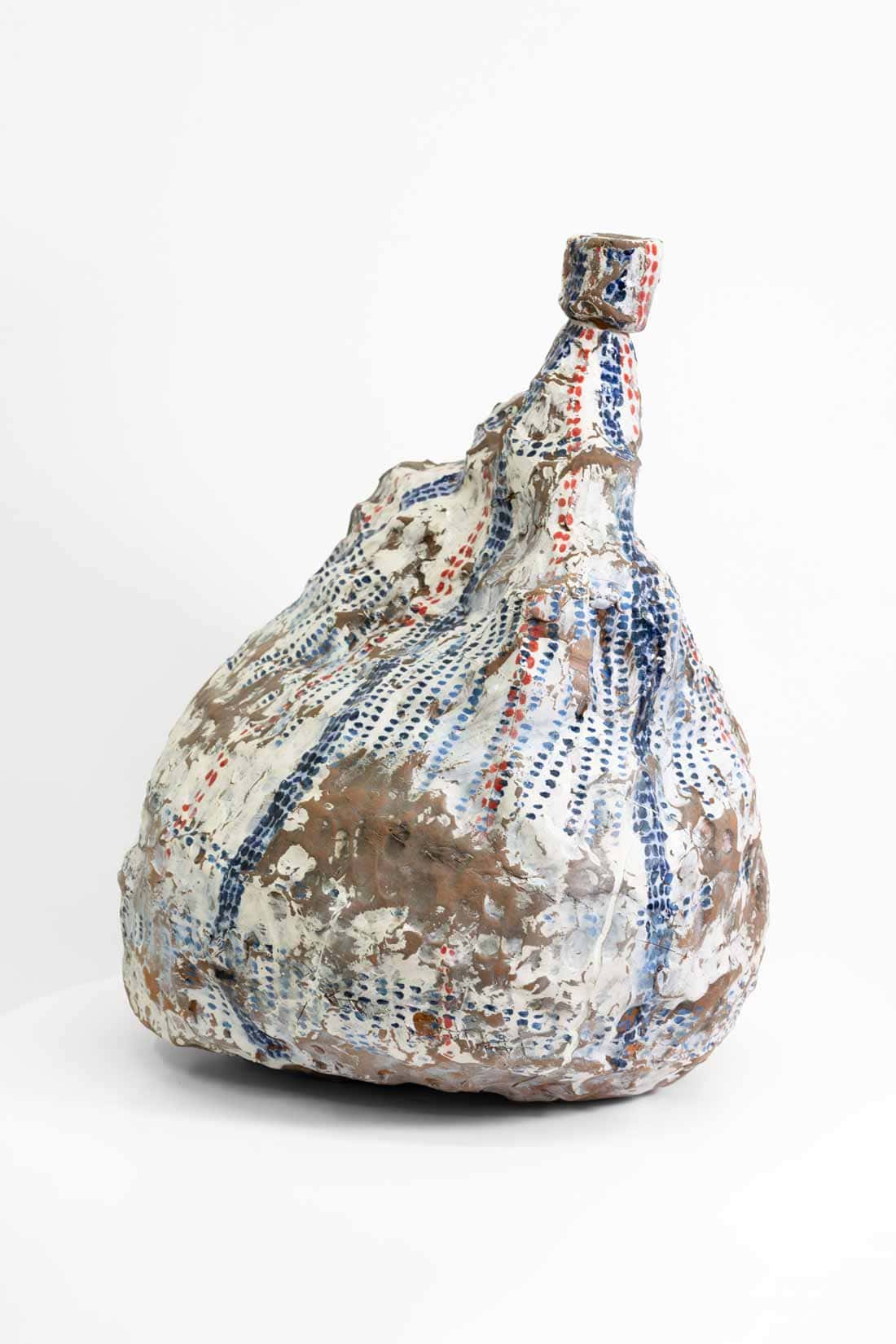 Isis Dove-Edwin, Displaced, 2024, Terracotta, underglaze-glaze, 21 x 18 inches, Huxley-Parlour