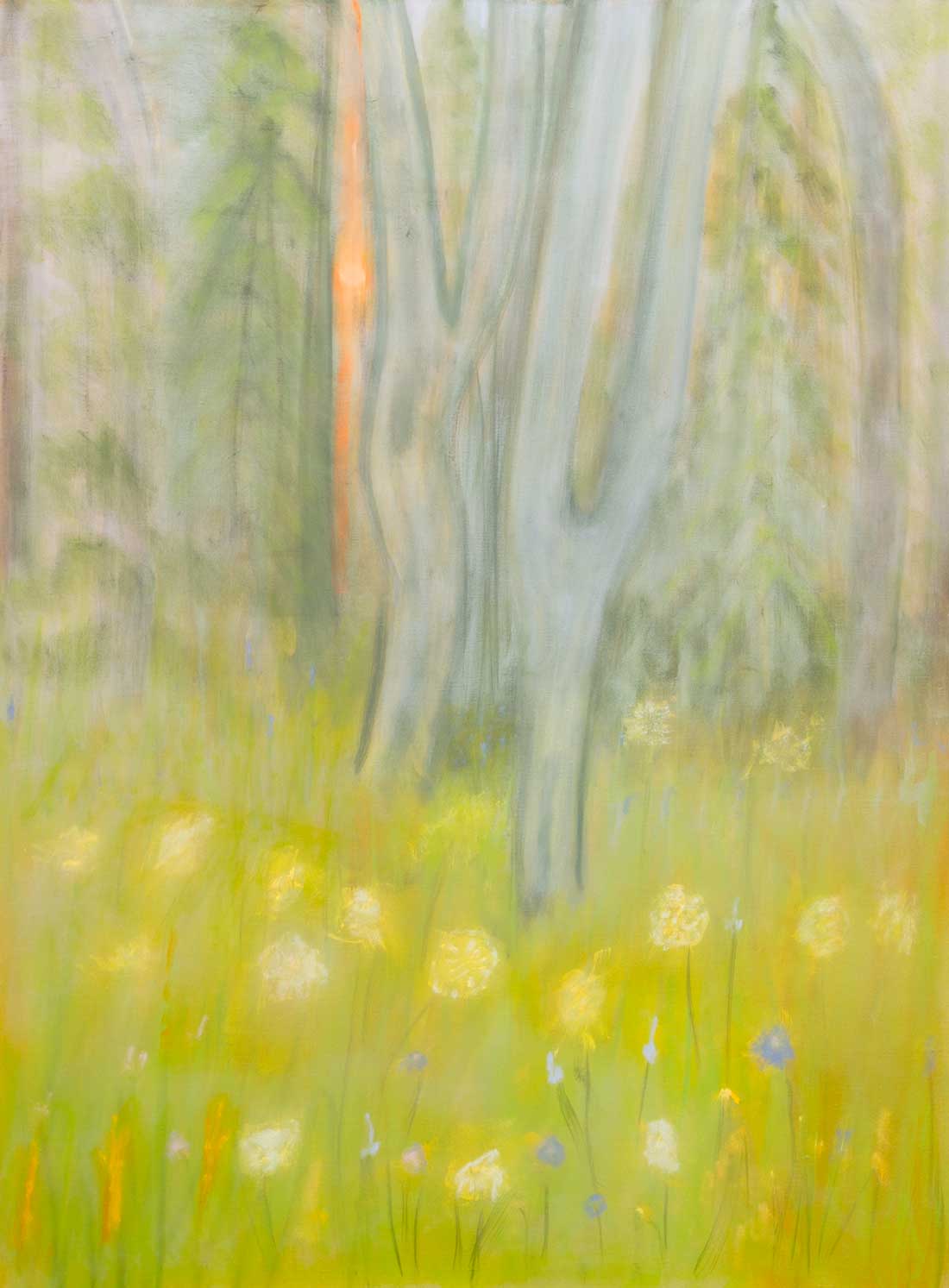 Kathryn Lynch, Sun Between Trees in Field of Wild Flowers, 2024, Huxley-Parlour