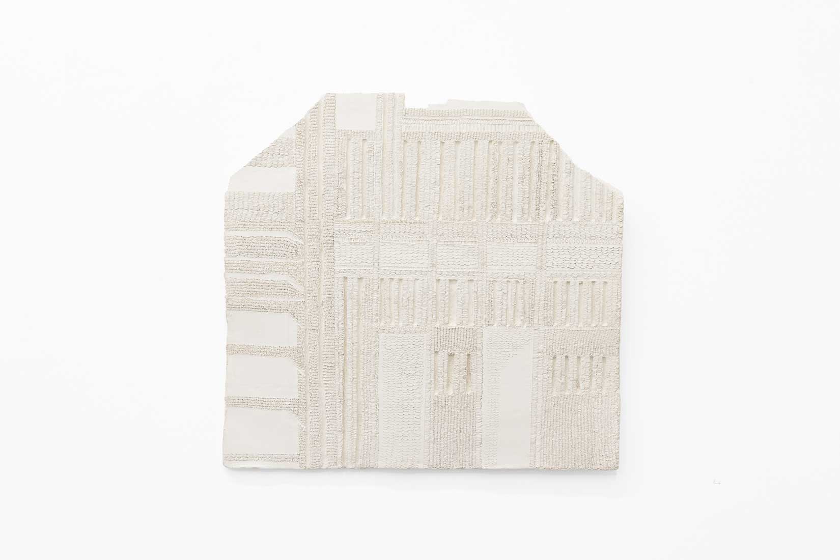 SaraNoa Mark, (((, 2021, Carved clay, 21 1_2 x 22 inches, Huxley-Parlour