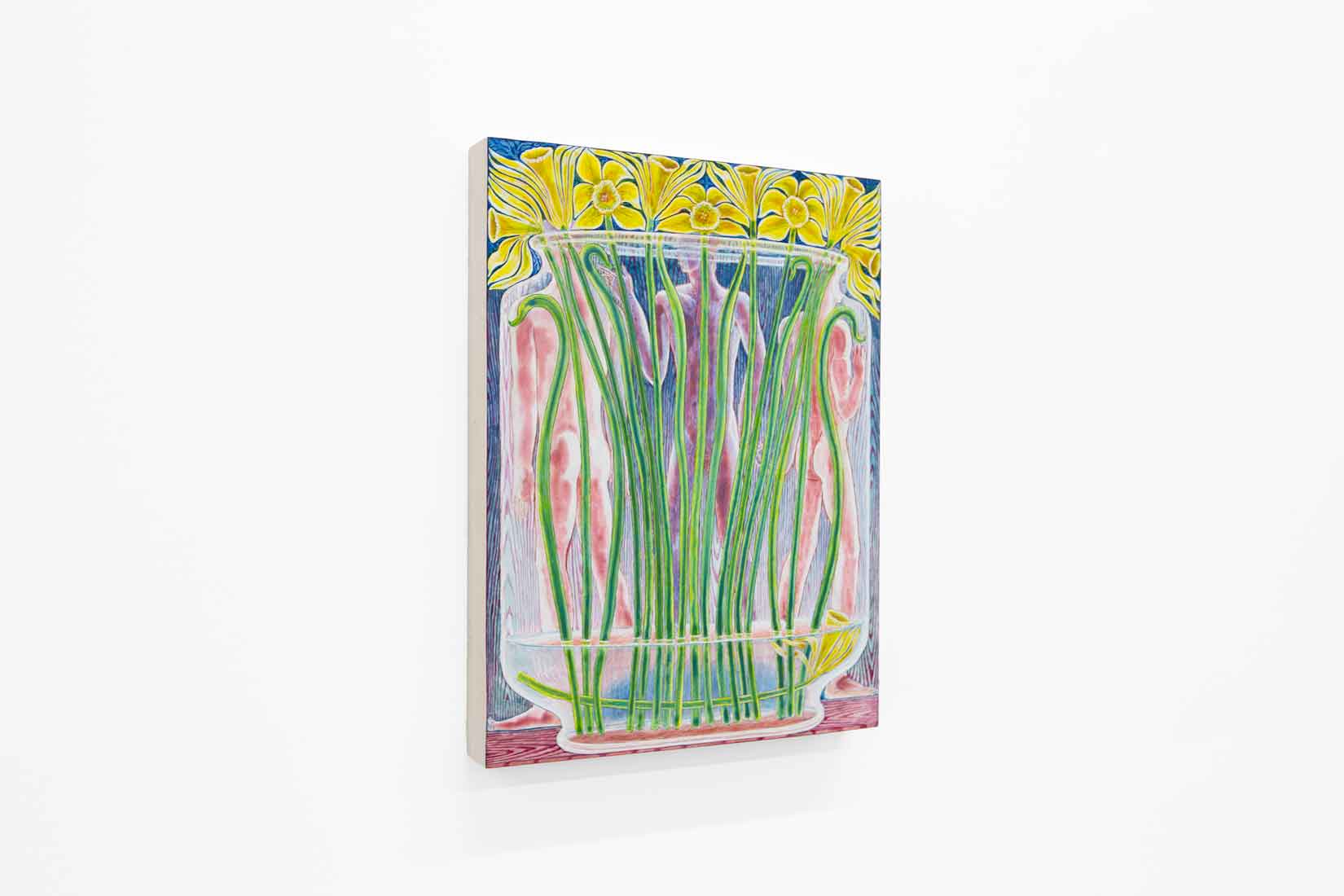 Bryan Rogers, Daffodils, 2026, Acrylic on panel, Huxley-Parlour