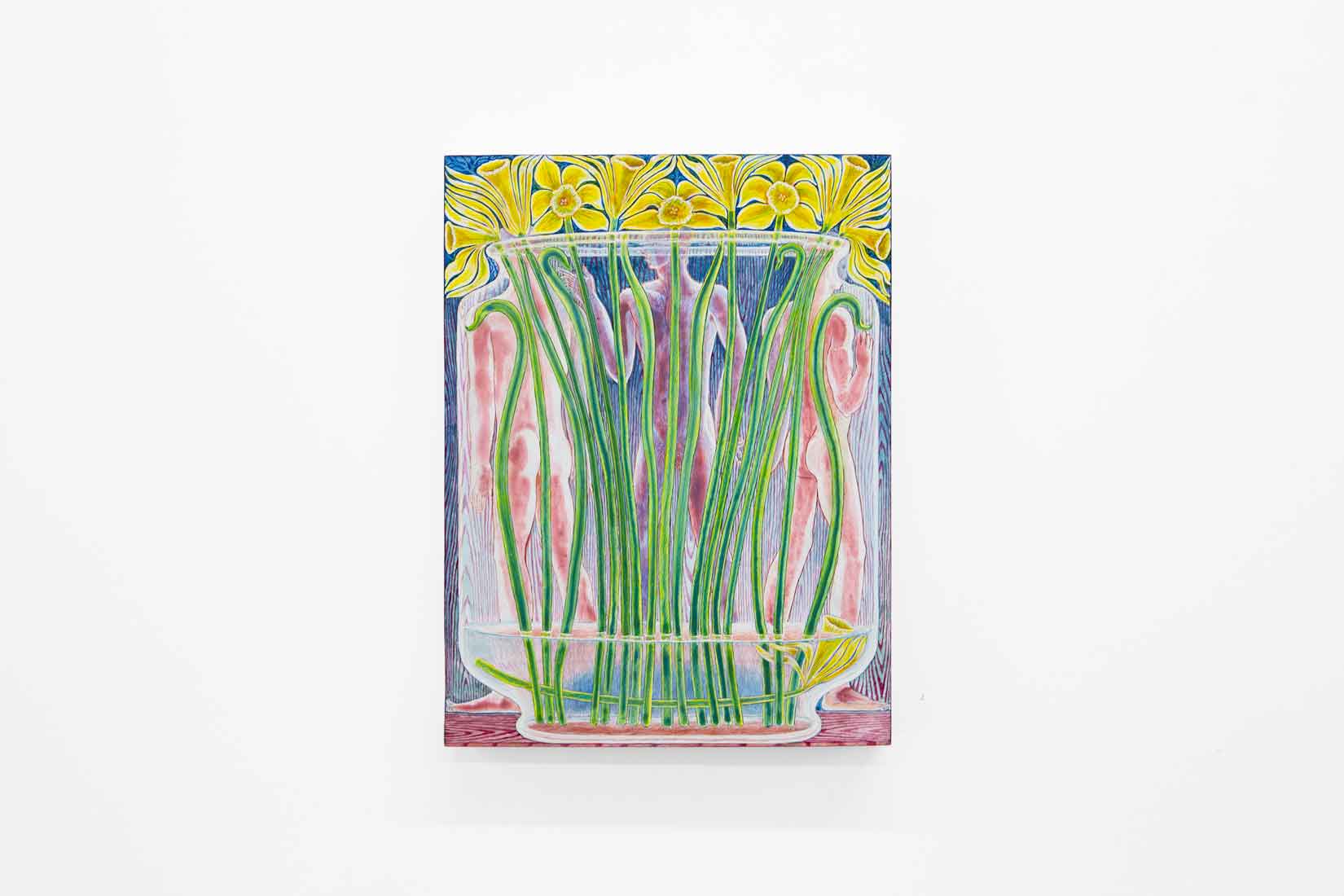 Bryan Rogers, Daffodils, 2026, Acrylic on panel, Huxley-Parlour