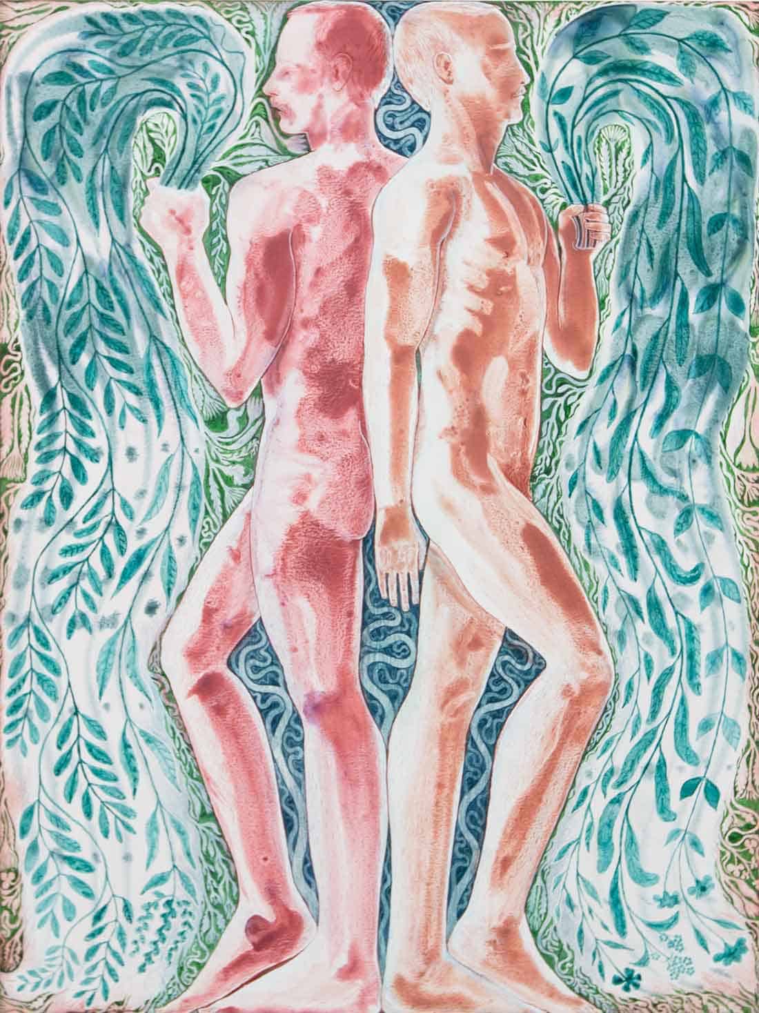 Bryan Rogers, Duel, 2026, Acrylic on panel, Huxley-Parlour
