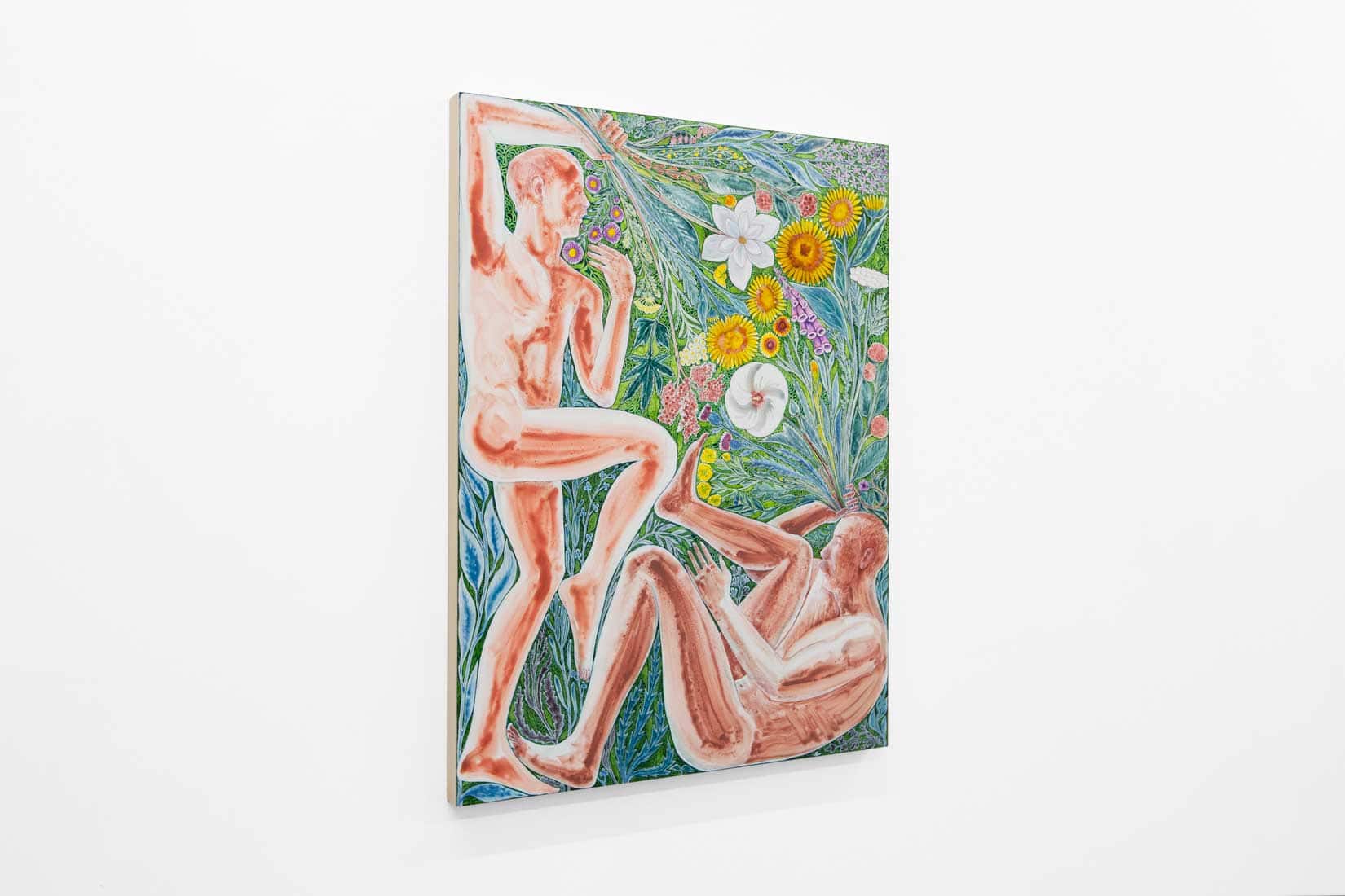 Bryan Rogers, Flower Fight, 2026, Acrylic on panel, Huxley-Parlour