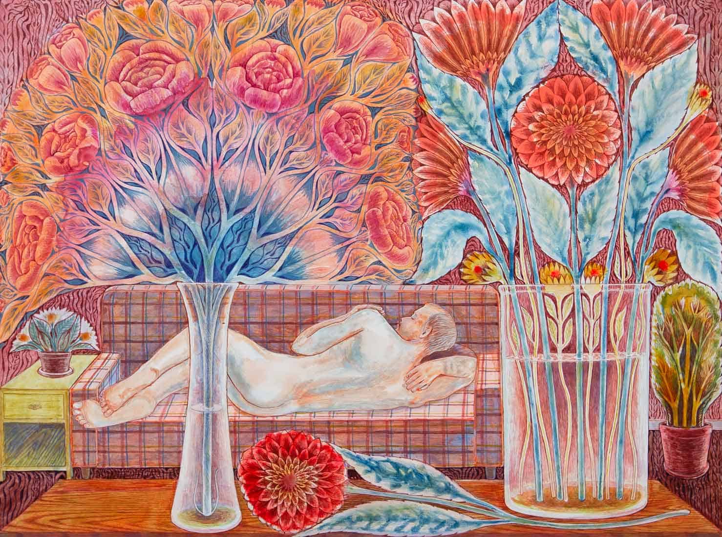 Bryan Rogers, Nap, 2026, Acrylic on panel, Huxley-Parlour