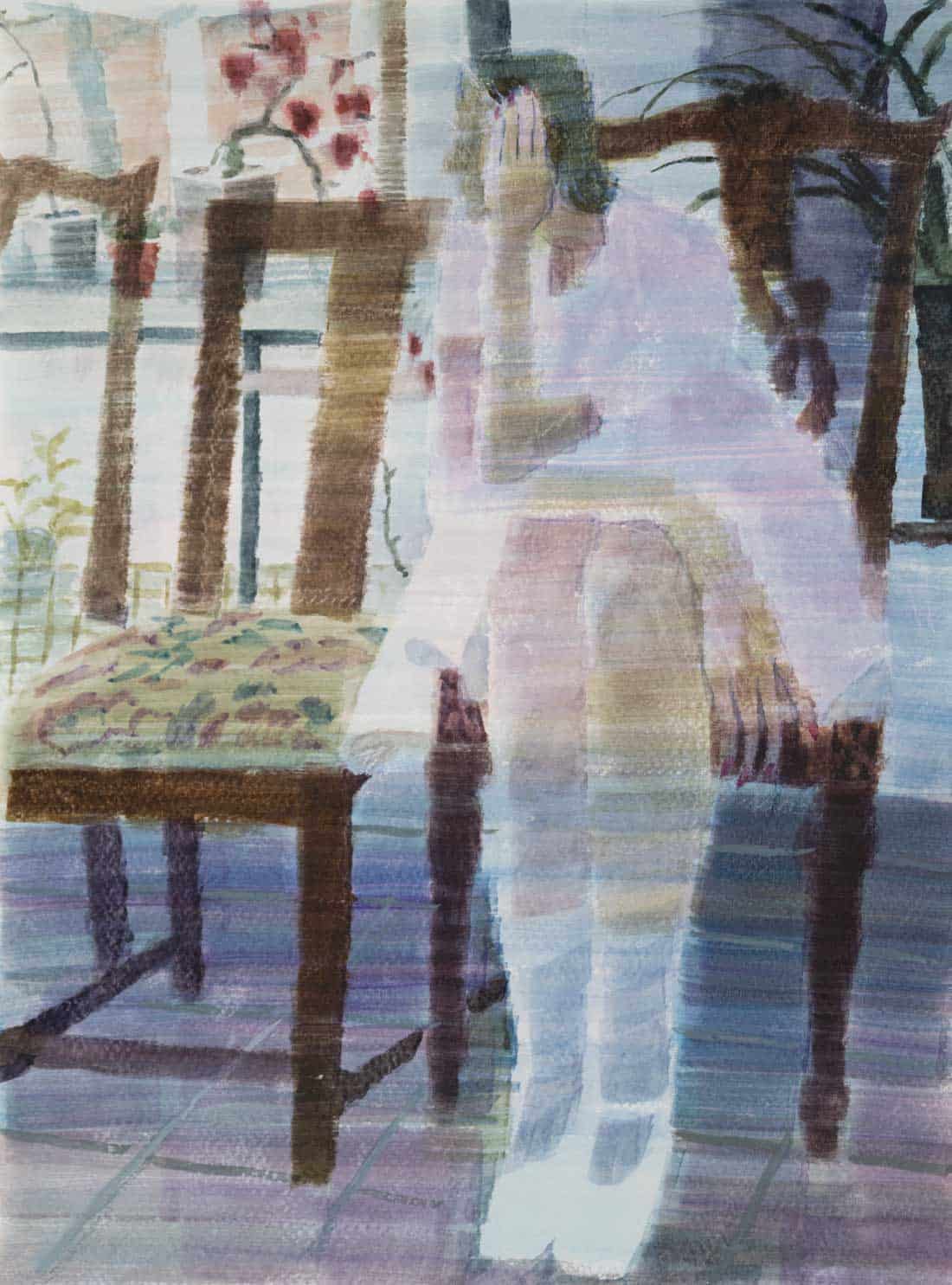 Yoora Lee, Grandma_s Chair, 2025, Watercolour on paper, Huxley-Parlour