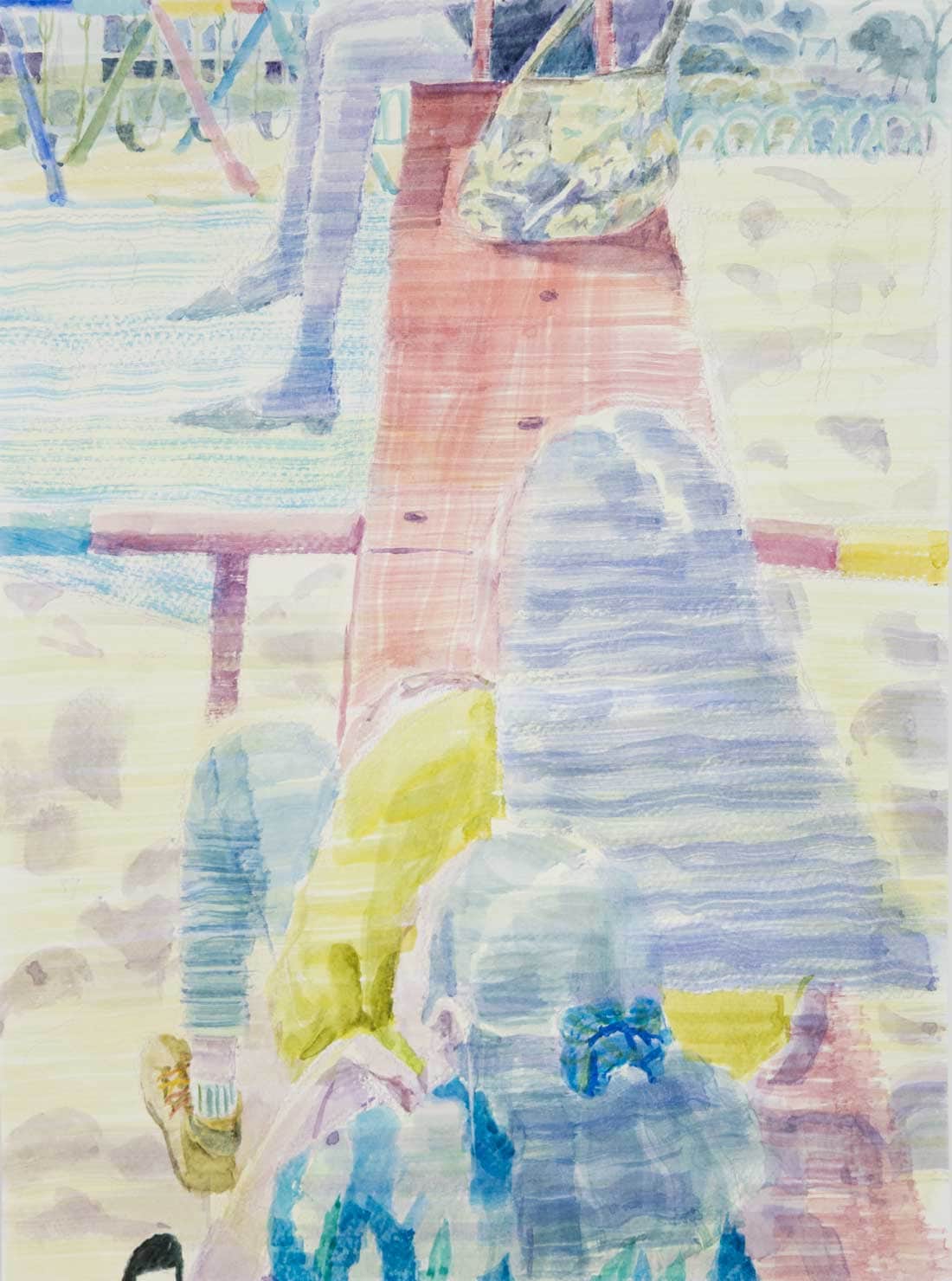 Yoora Lee, Seesaw, 2025, Watercolour on paper, Huxley-Parlour