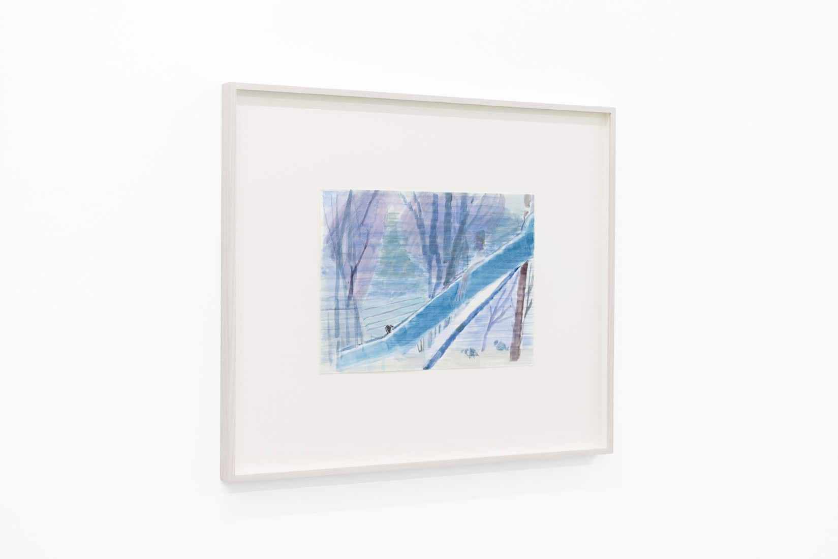 Yoora Lee, The Blue Slide, 2025, Watercolour on paper, Huxley-Parlour